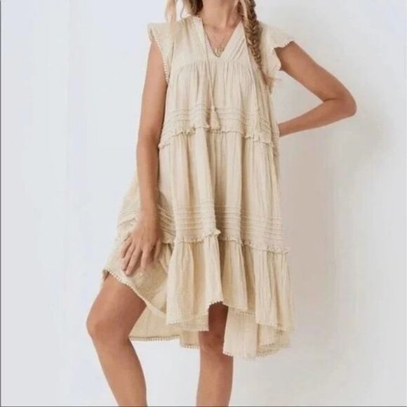 Spell & The Gypsy Hanalei Midi Boho Dress off white - Picture 5 of 17
